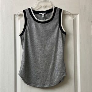 Bar III Black and White Striped Tank Top